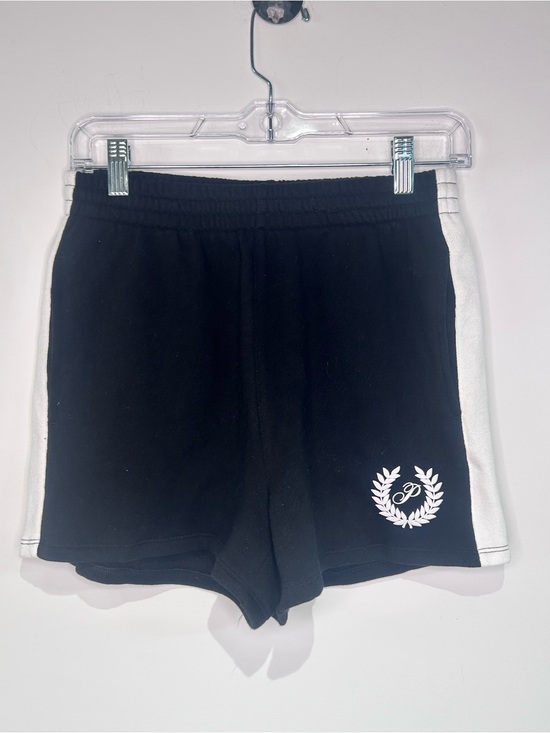 PINK Victoria's Secret Pants - NWT PINK Victoria’s Secret Ivy Fleece High Rise Sweat Shorts Black White Small